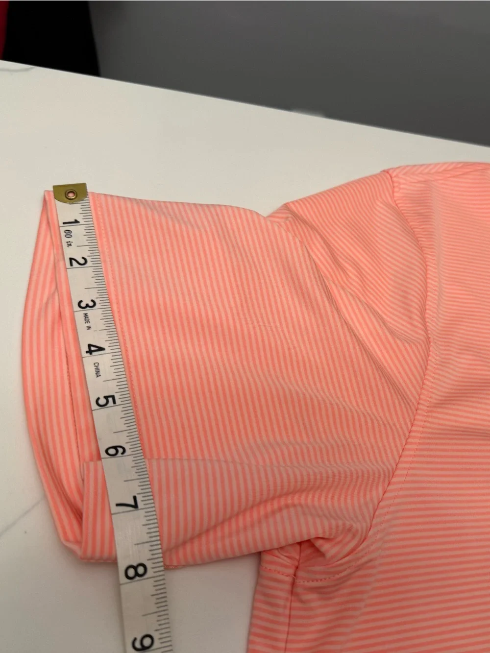 adidas Men's Peach Short-Sleeve Polo Shirt